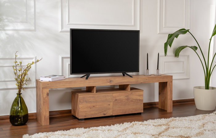 Nordure Soporte TV Atlantic Pine 180cm x 50cm x 31.3cm Tablero de Partículas Melamina 18mm